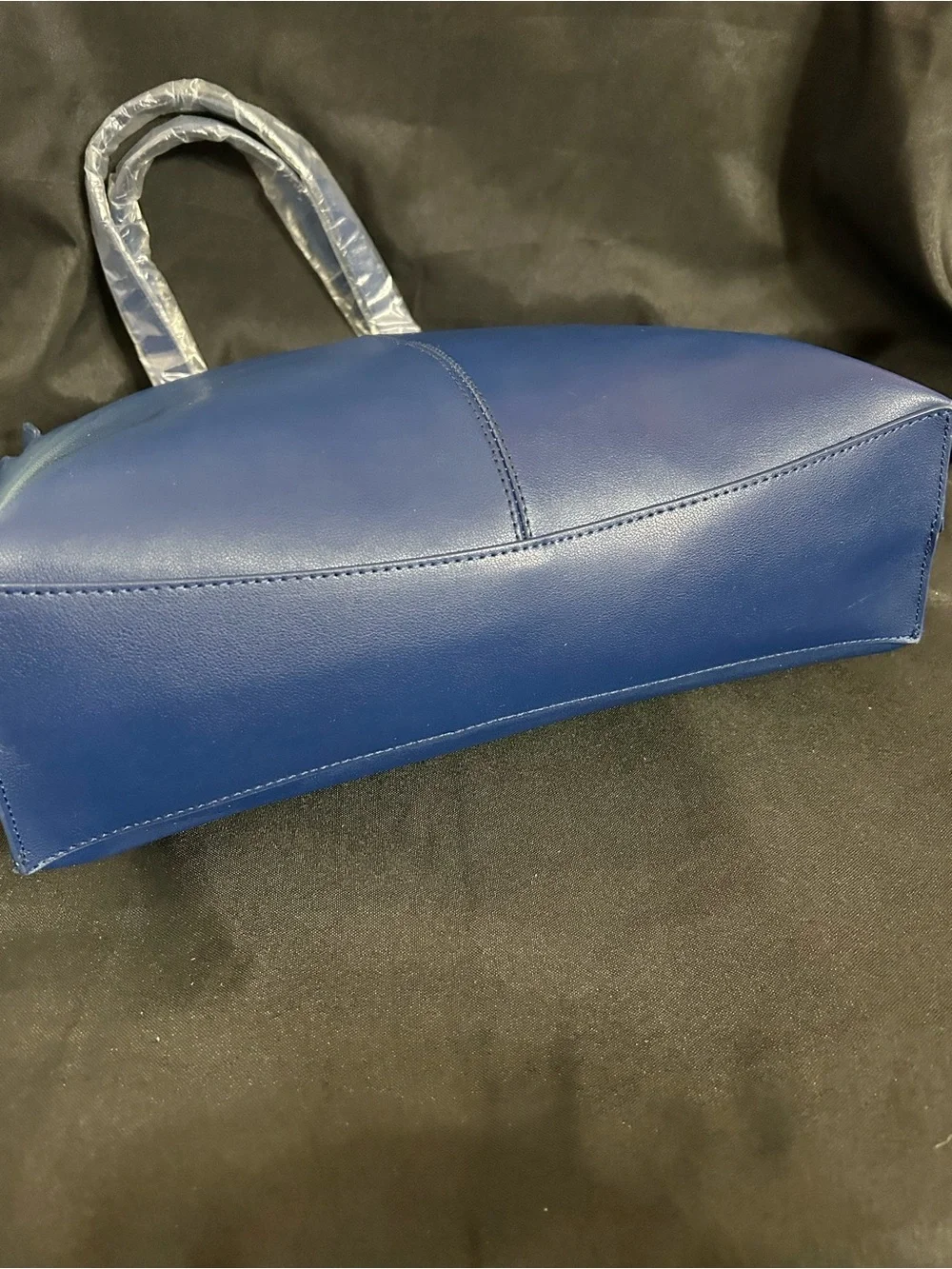 Joy Mangano Leather Structured RFID Navy Blue Tote Bag Women’s Tote NWT